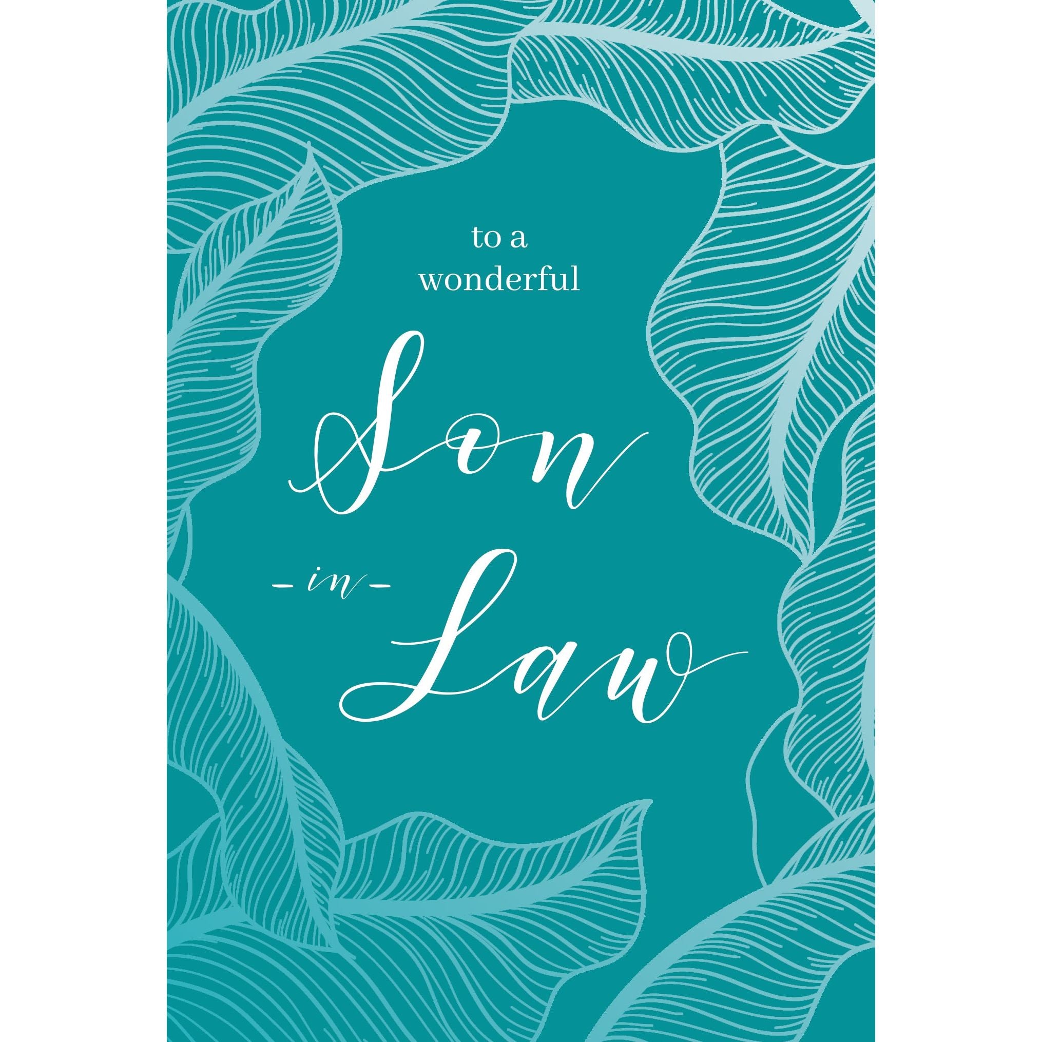 Birthday Son In-Law Card Broad Leaves - Cardmore